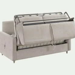 Canapé 4 places convertible en tissu Stella densité 25kg/m3 - beige roucas
