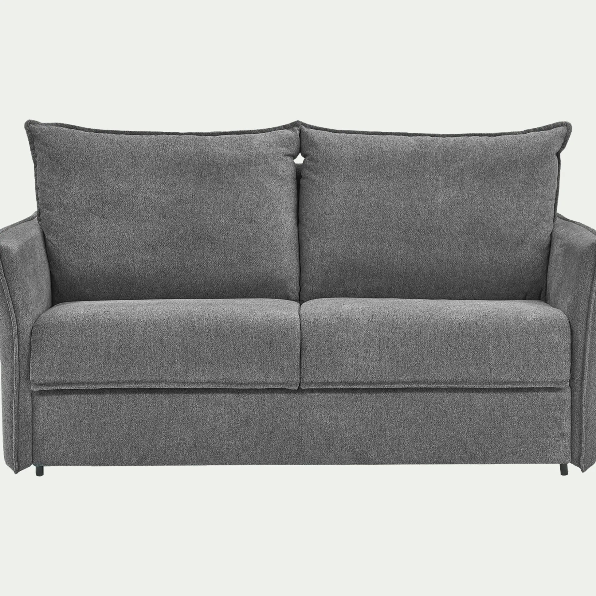 Canapé 4 places convertible en tissu avec matelas densité 35kg/m3 - gris restanque