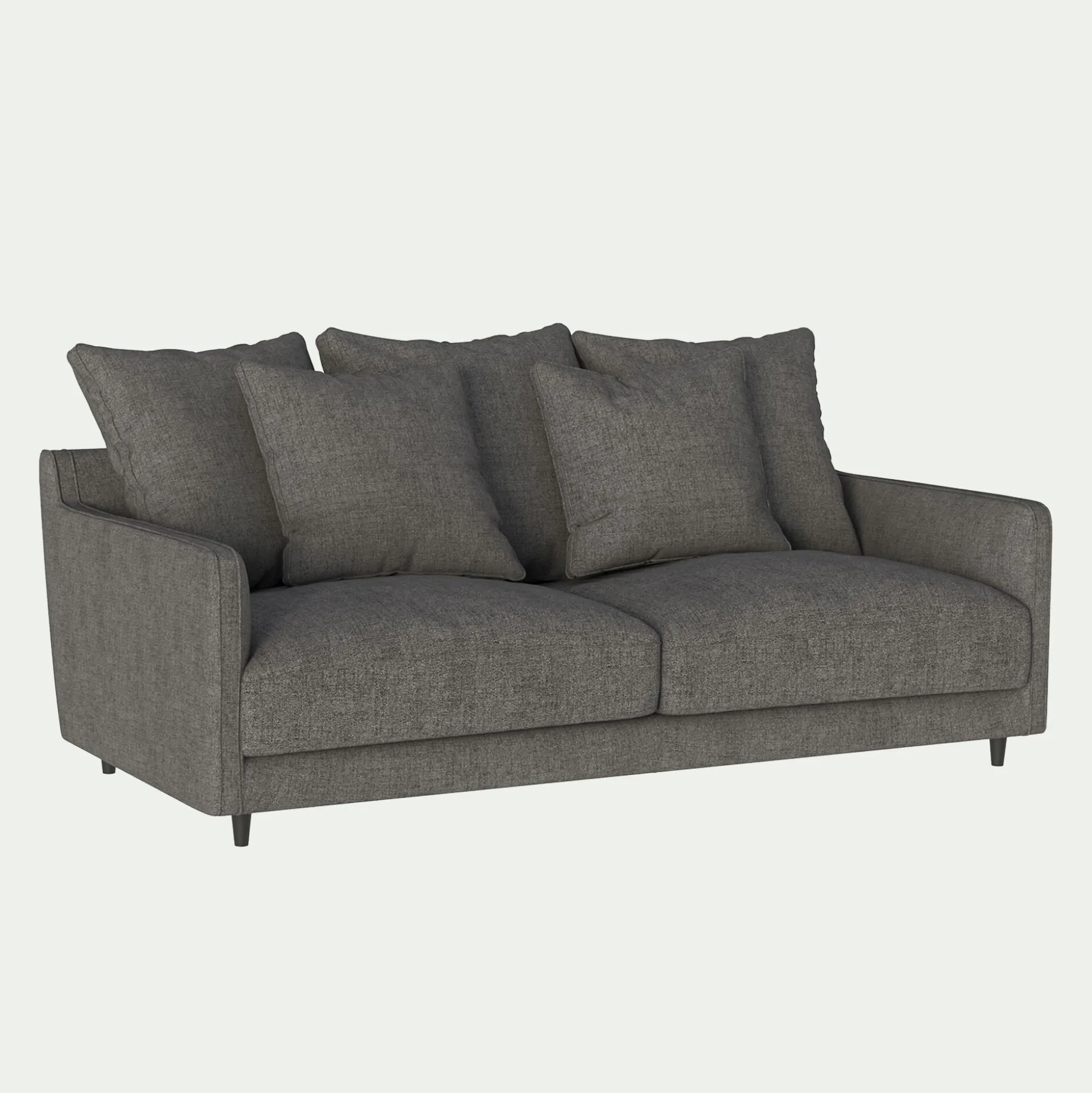 Canapé 3 places convertible en tissu - gris restanque