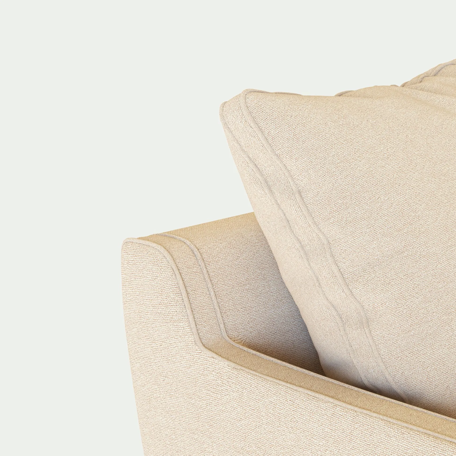 Canapé 3 places convertible en tissu - beige roucas