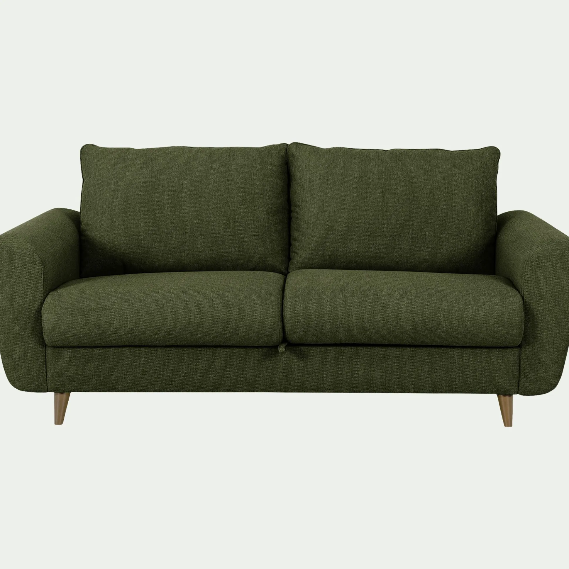 Canapé 3 places convertible en tissu - vert cèdre
