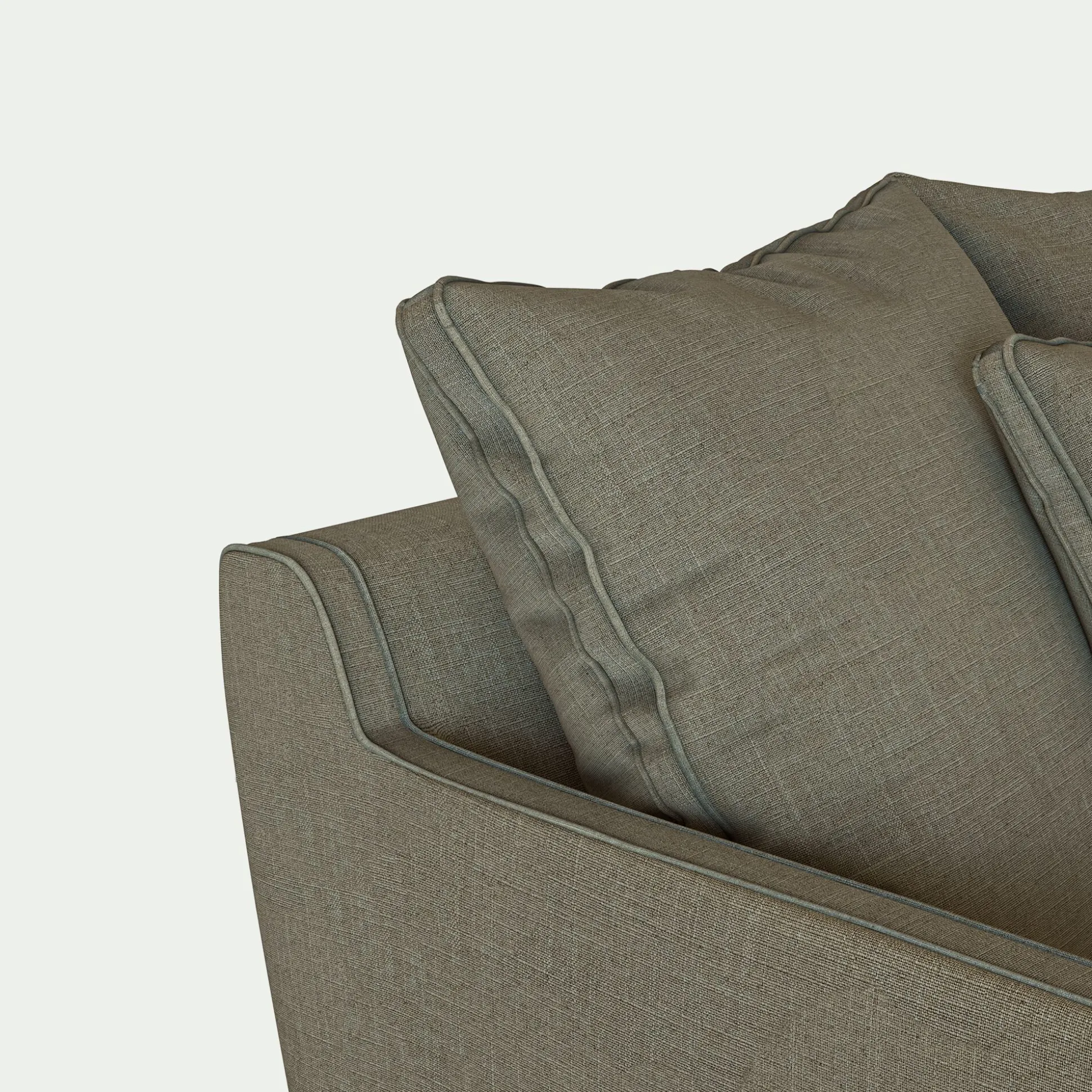 Canapé 2 places convertible matelas Bultex tissu mixte - vert cedre