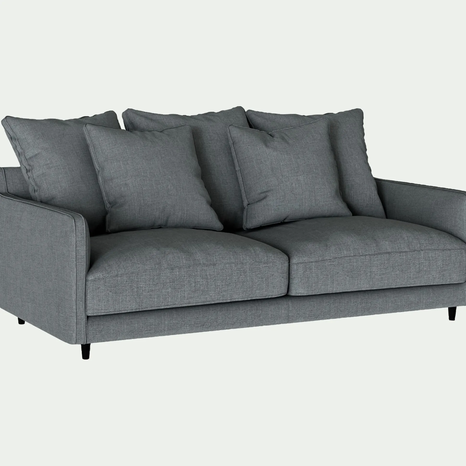 Canapé 3 places convertible matelas Bultex tissu mixte - gris ardoise