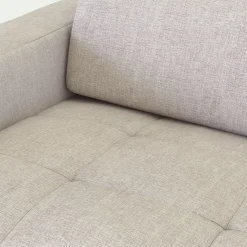 Canapé 3 places convertible matelas Bultex en tissu monclar avec accoudoirs 15cm - beige roucas