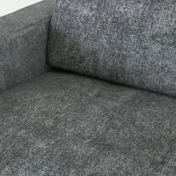 Canapé 3 places convertible matelas Bultex en tissu genesis avec accoudoirs 15cm - gris ardoise