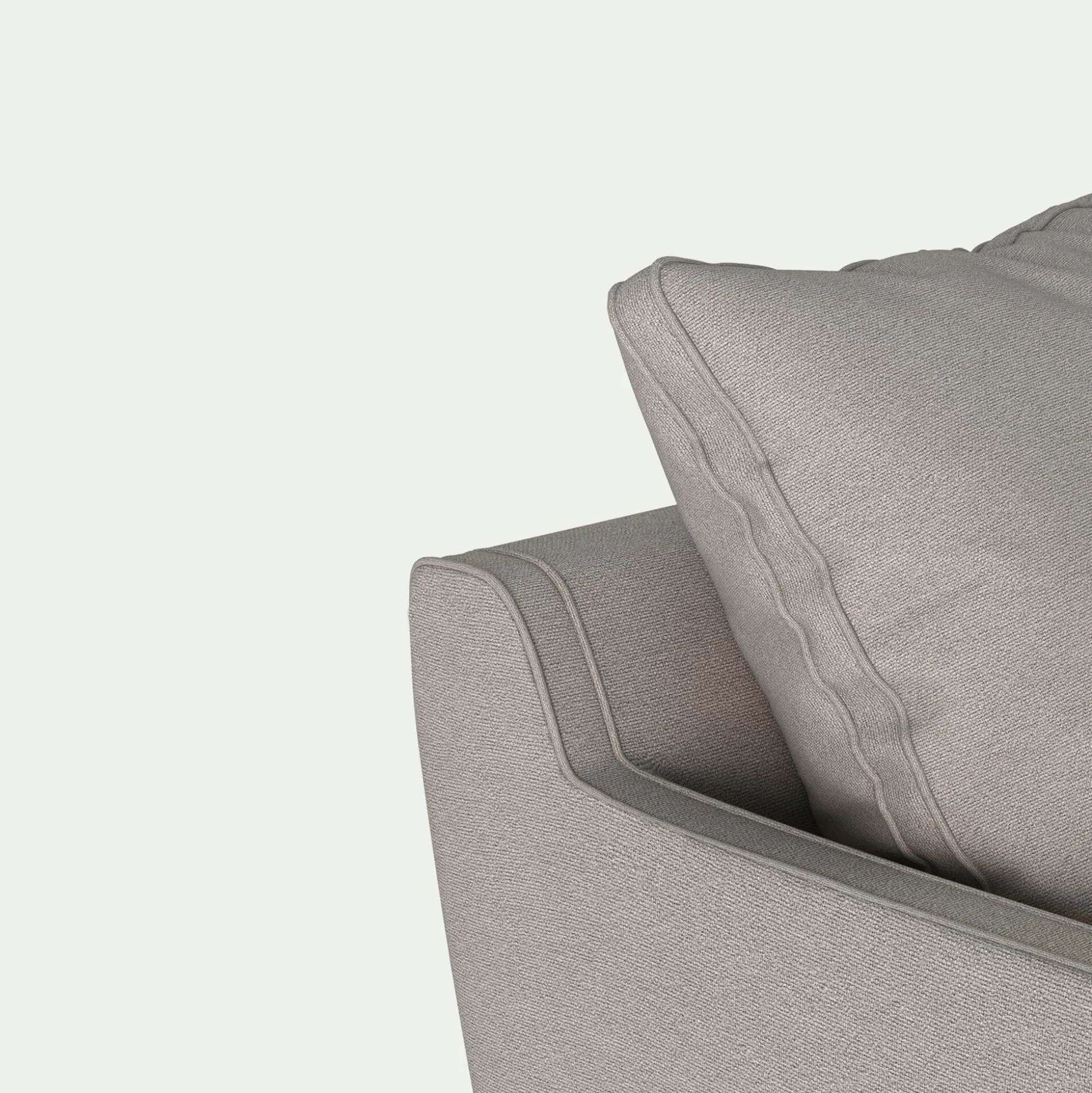 Canapé 4 places convertible matelas Bultex tissu joint - gris borie