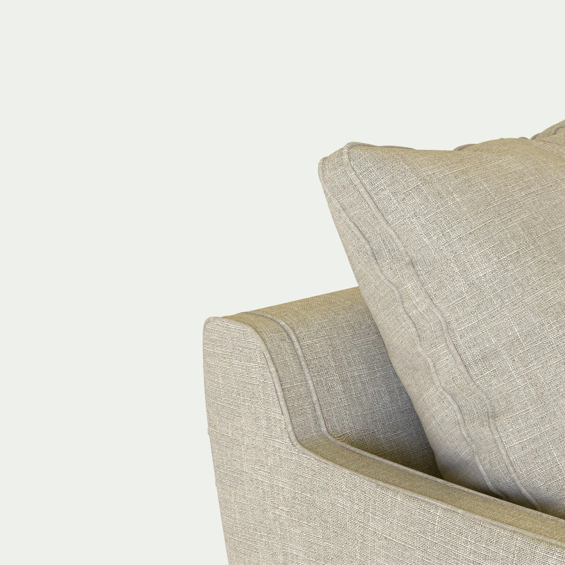 Canapé 3 places convertible tissu mixte - beige alpilles