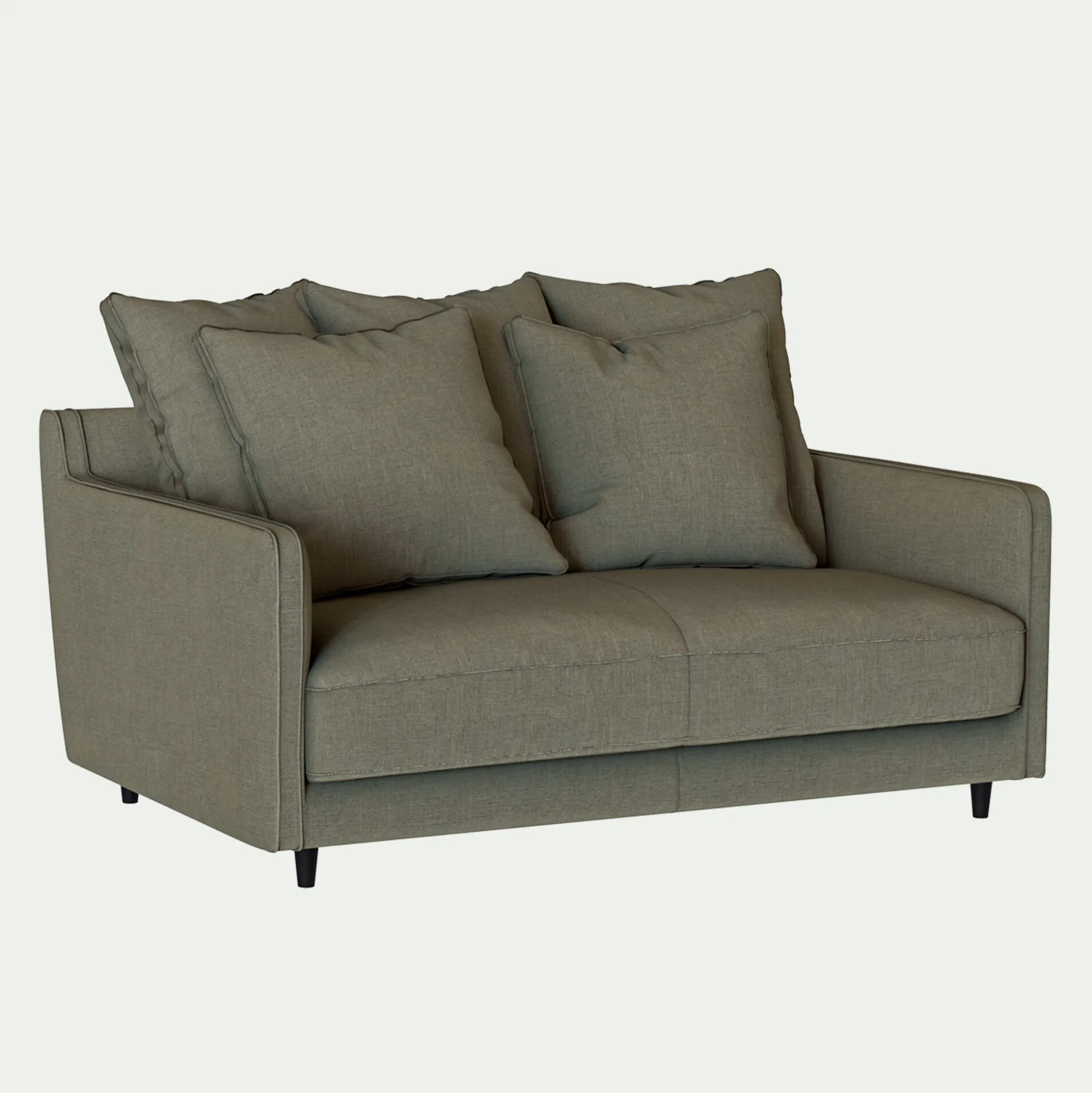 Canapé 2 places convertible tissu mixte - vert cedre