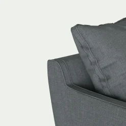 Canapé 3 places convertible tissu mixte - gris ardoise