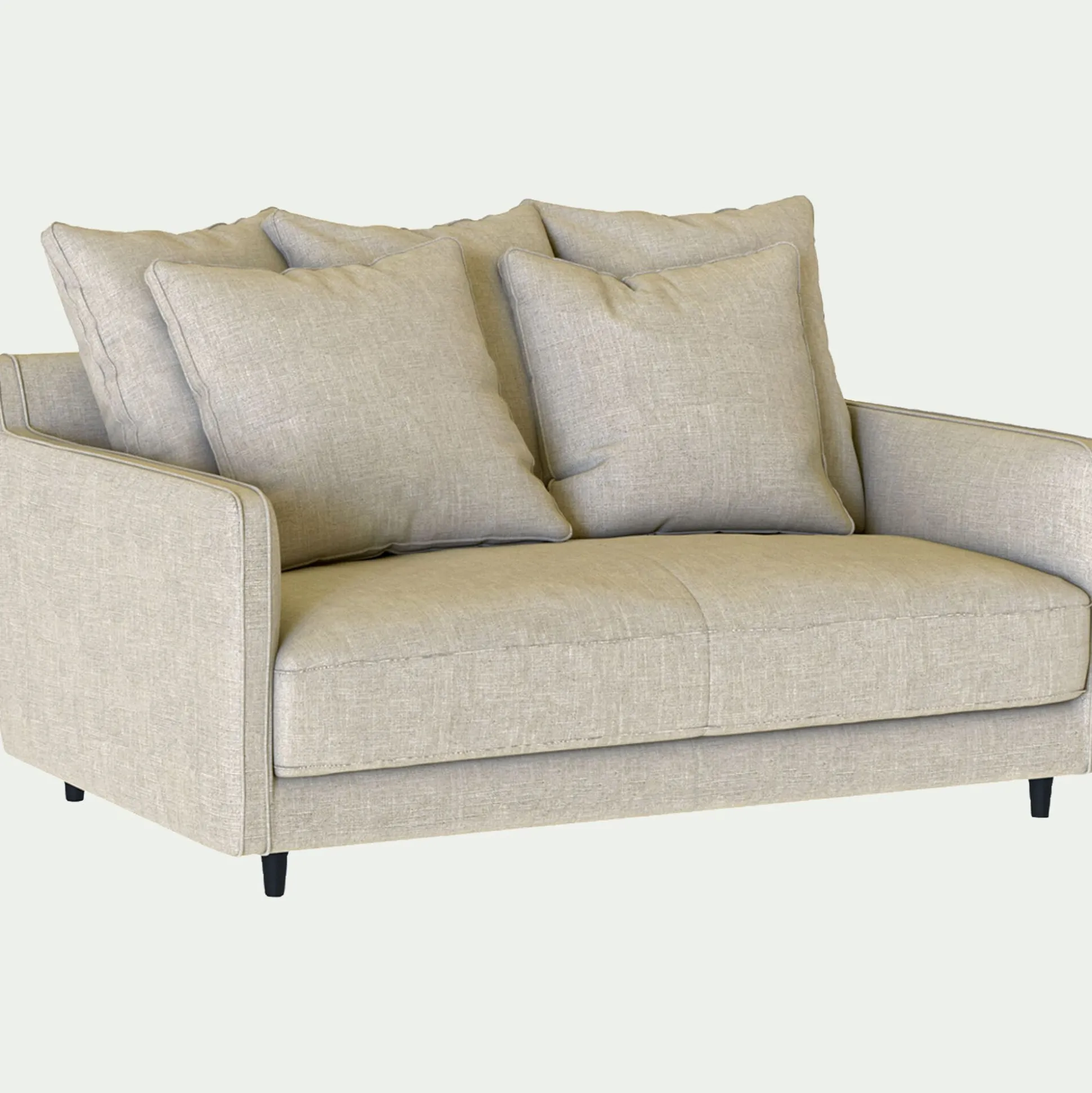 Canapé 2 places convertible tissu mixte - beige alpilles