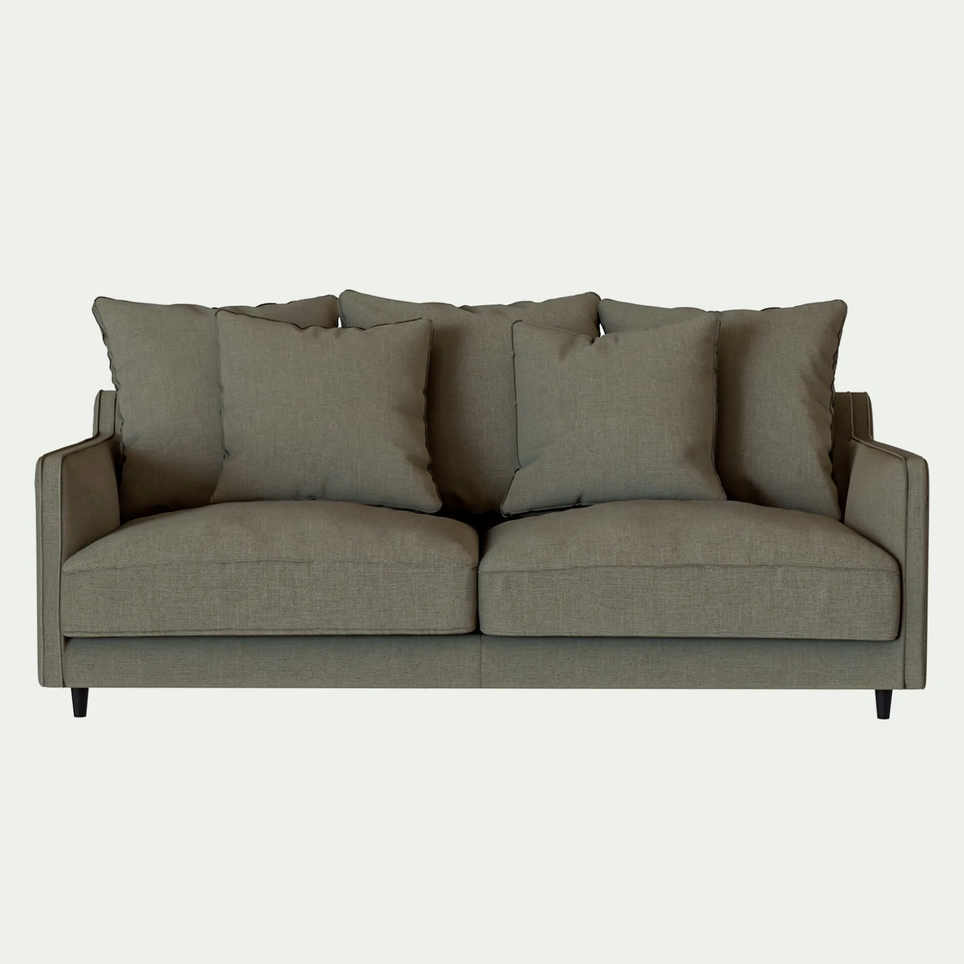 Canapé 3 places convertible tissu mixte - vert cèdre