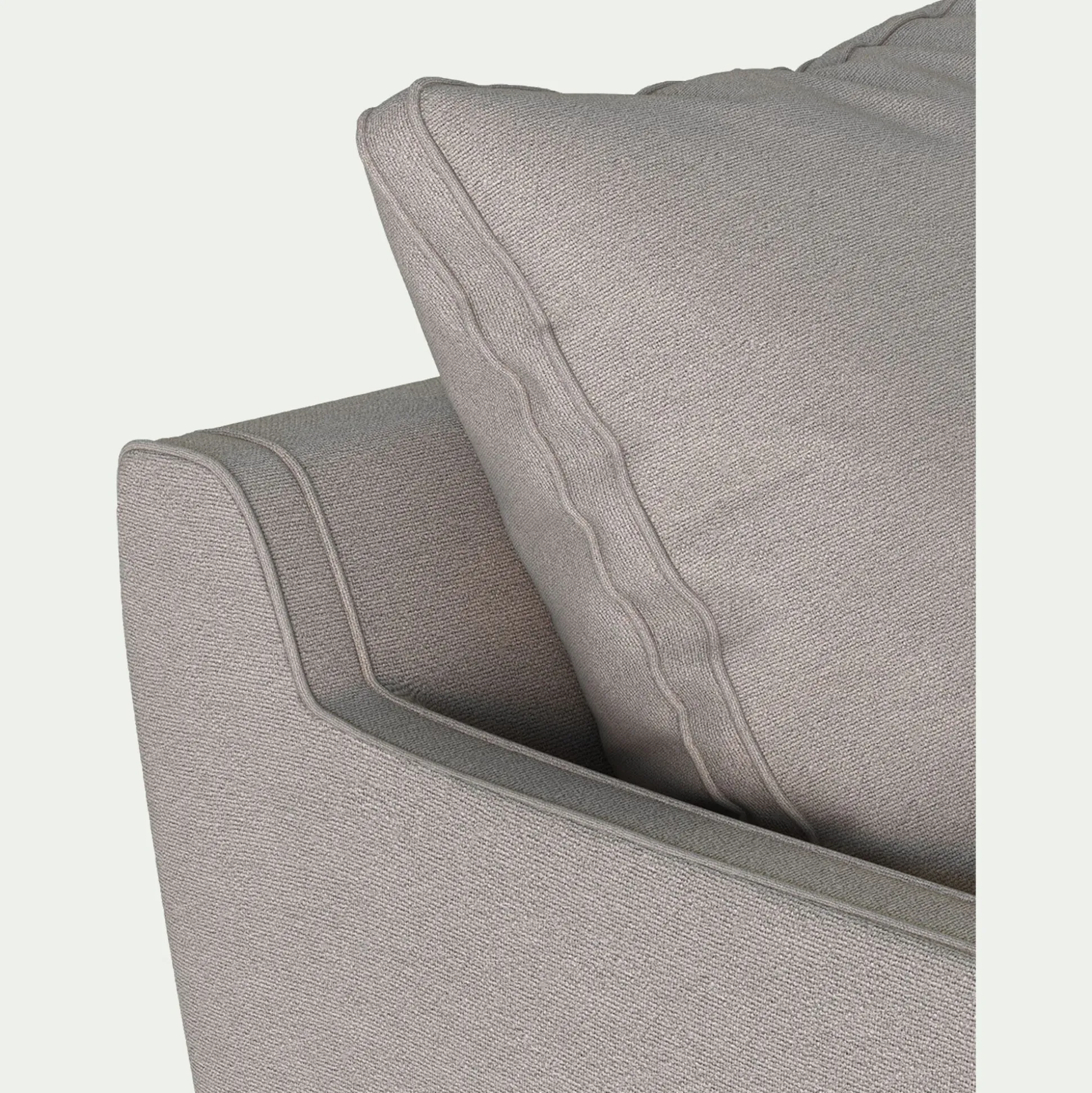 Canapé 3 places droit convertible matelas Bultex tissu joint - gris borie