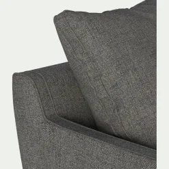 Canapé 3 places droit convertible matelas Bultex tissu joint - gris restanque
