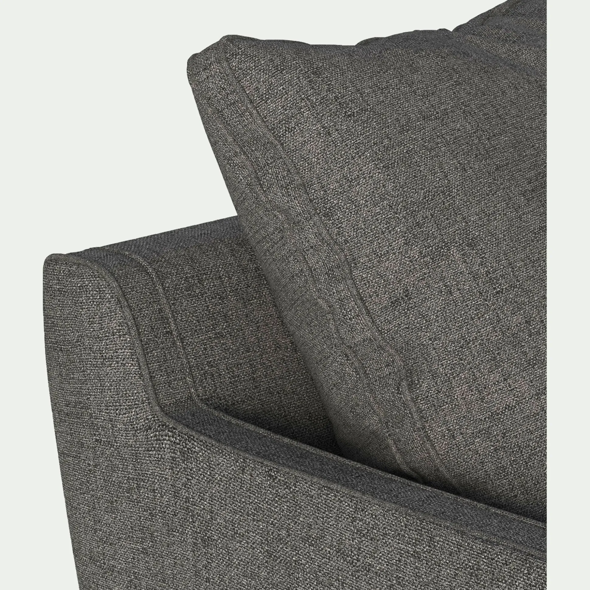 Canapé 3 places droit convertible matelas Bultex tissu joint - gris restanque