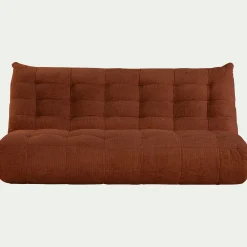 Canapé 4 places en tissu chenille - brun rustrel