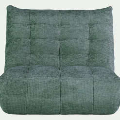 Canapé 2 places fiixe en tissu chenille - bleu calaluna