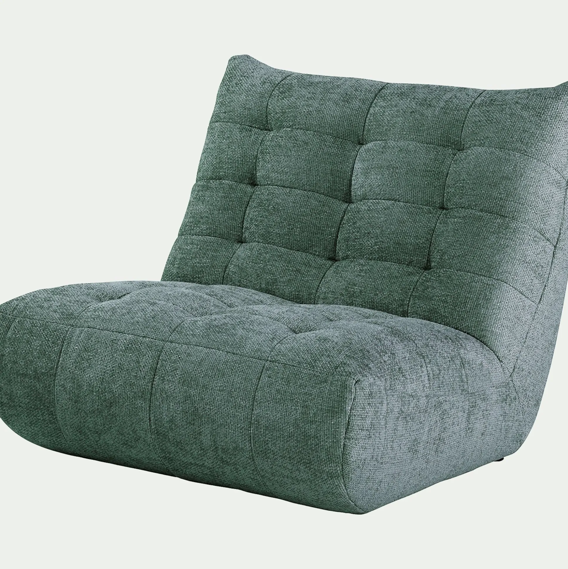 Canapé 2 places fiixe en tissu chenille - bleu calaluna