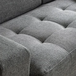 Canapé 3 places fixe en pop avec accoudoirs 20cm - gris