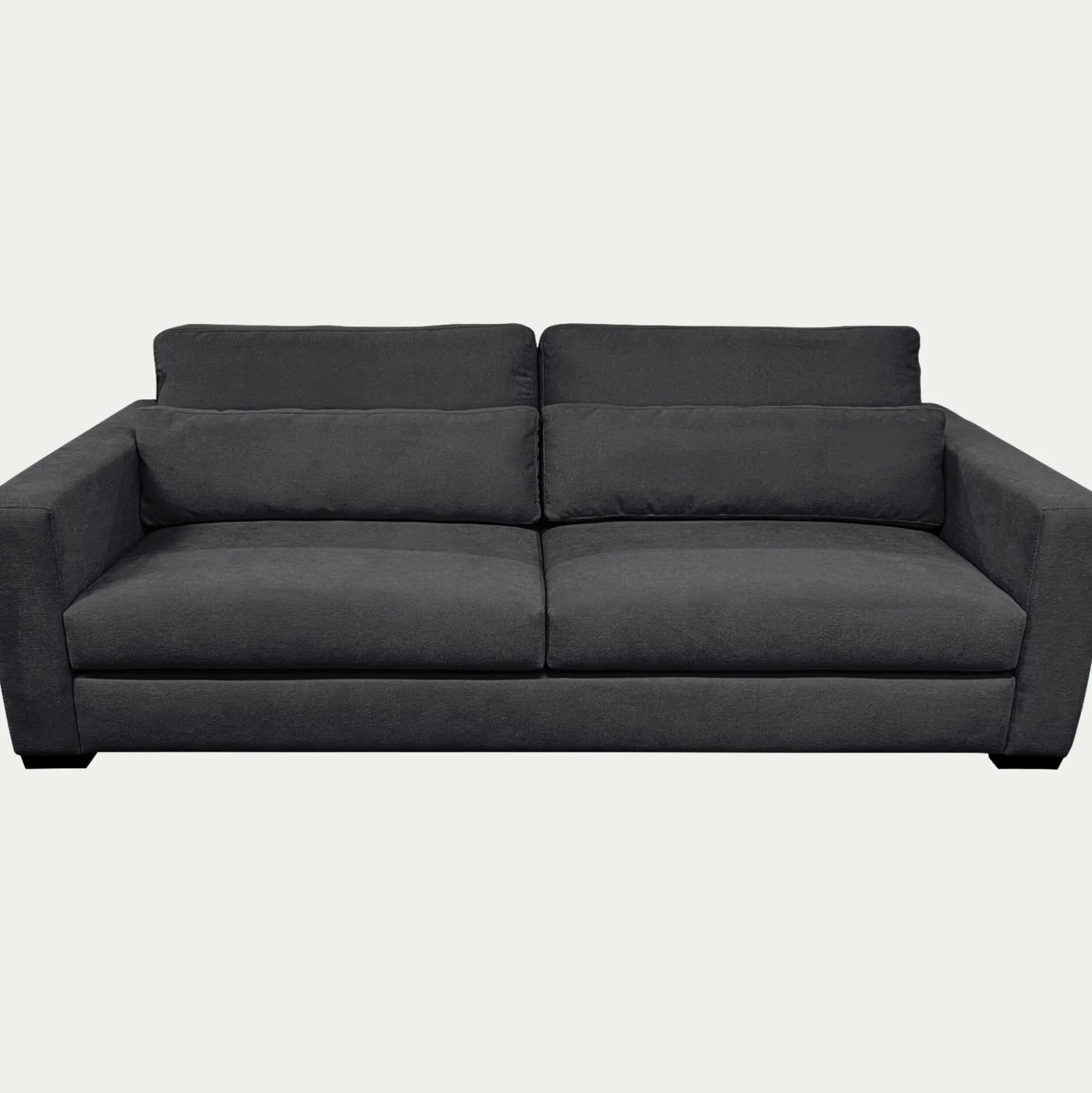 Canapé 5 places fixe en tissu Bloq - gris anthracite