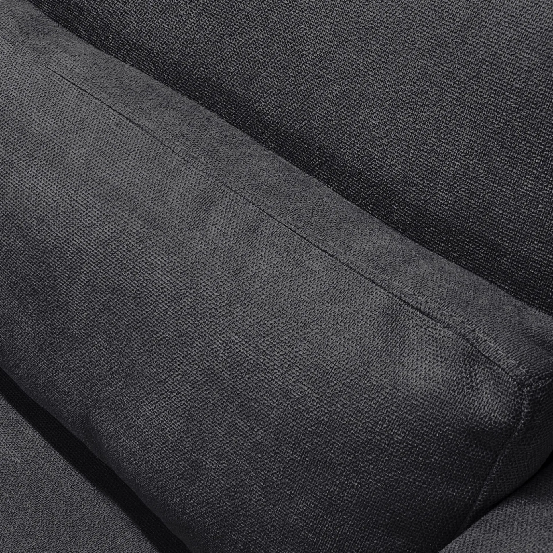 Canapé 5 places fixe en tissu Bloq - gris anthracite