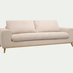 Canapé 4 places fixe en tissu Crown - beige roucas