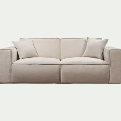 Canapé 3 places fixe en tissu Genesis - beige