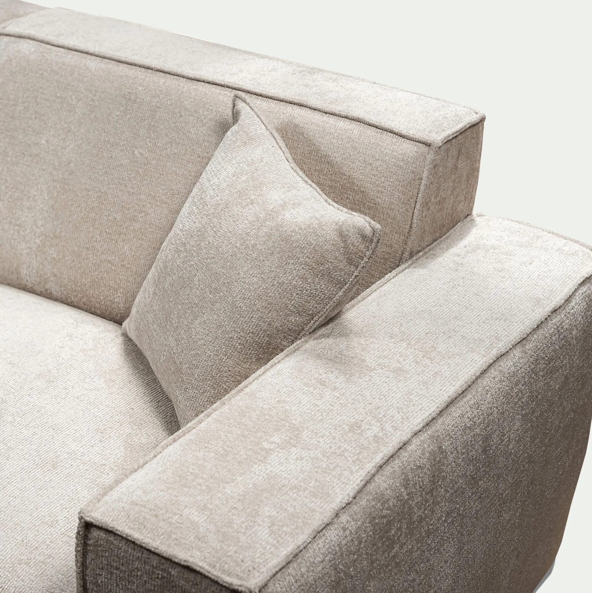 Canapé 3 places fixe en tissu Genesis - beige