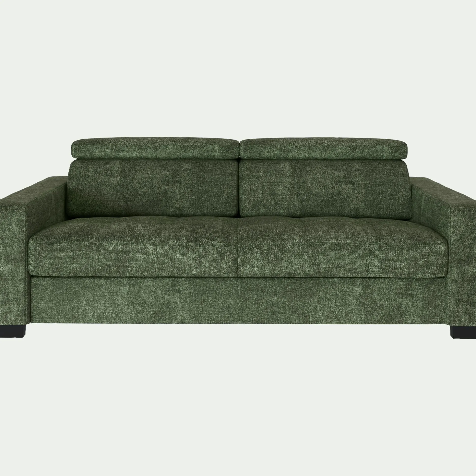 Canapé 3 places fixe en tissu Genesis avec accoudoirs 20cm - vert cèdre