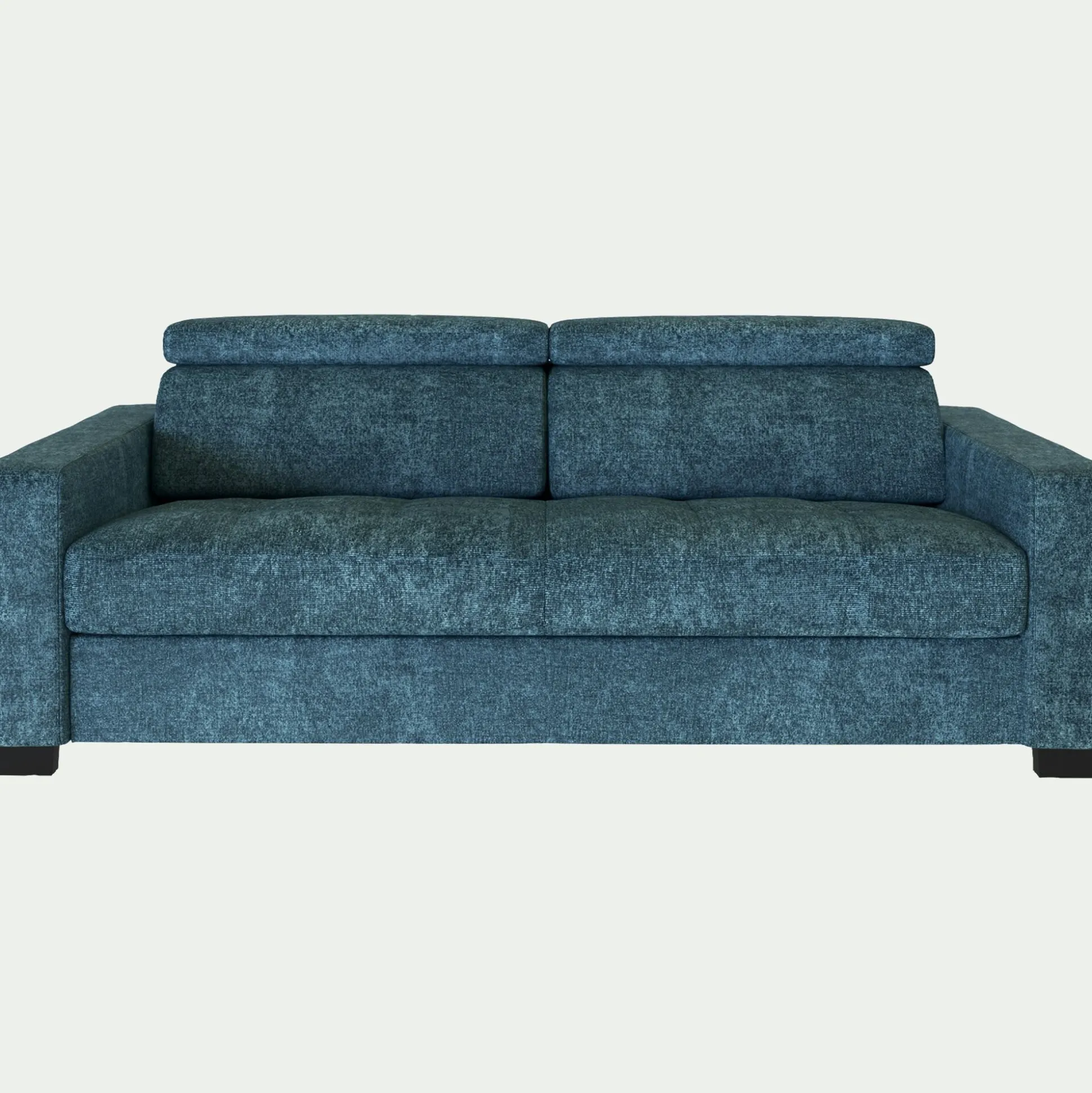 Canapé 3 places fixe en tissu Genesis avec accoudoirs 20cm - bleu figuerolles