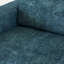 Canapé 3 places fixe en tissu Genesis avec accoudoirs 20cm - bleu figuerolles