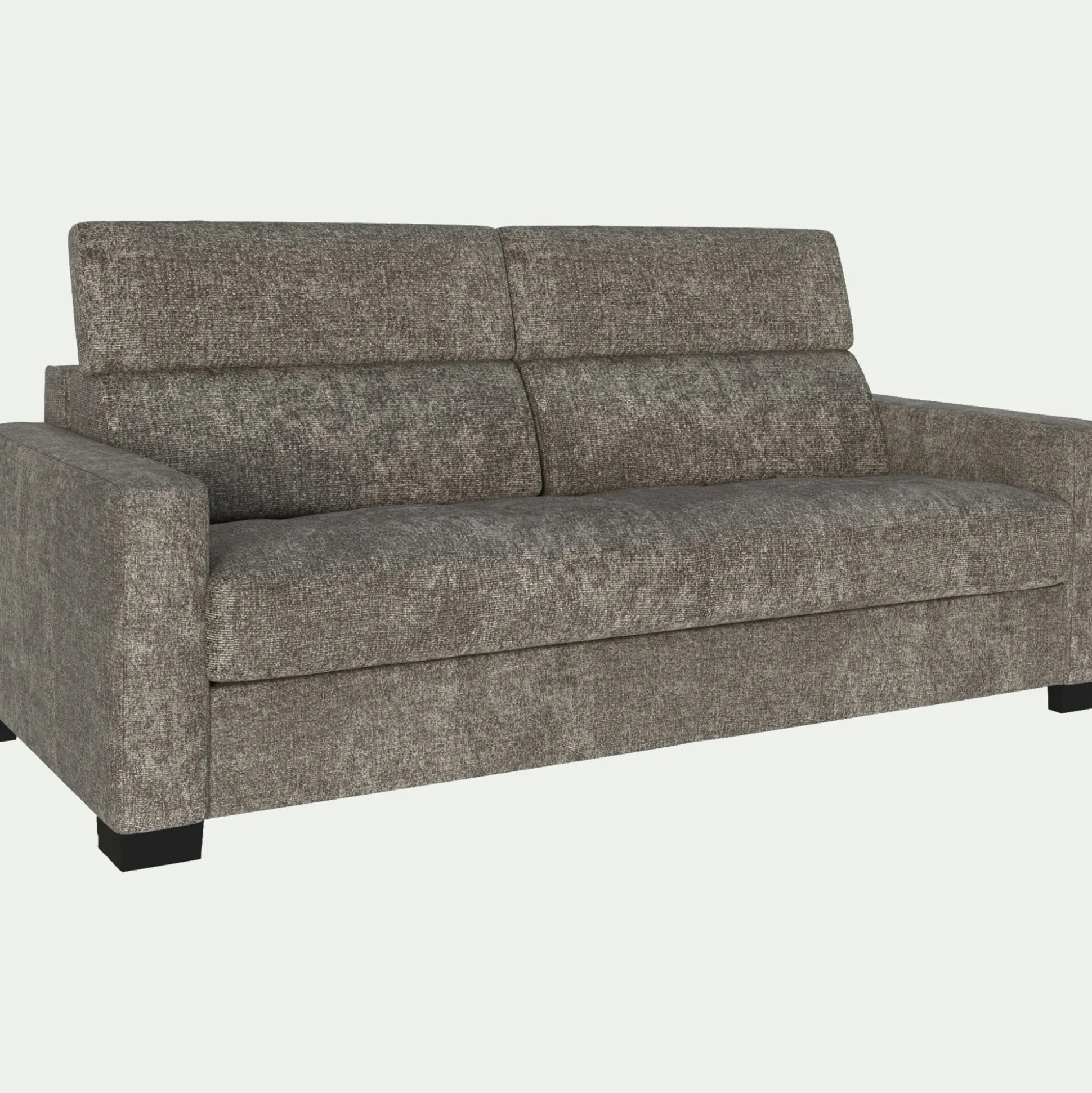 Canapé 3 places fixe en tissu Genesis avec accoudoirs 15cm - beige alpilles