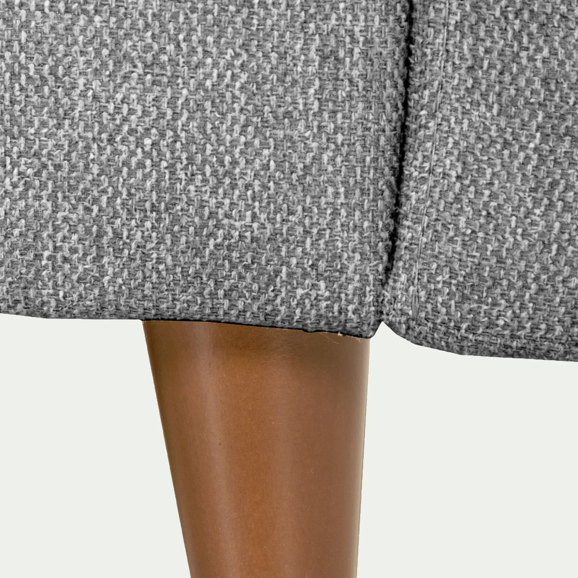 Canapé 3 places fixe en tissu - gris moyen