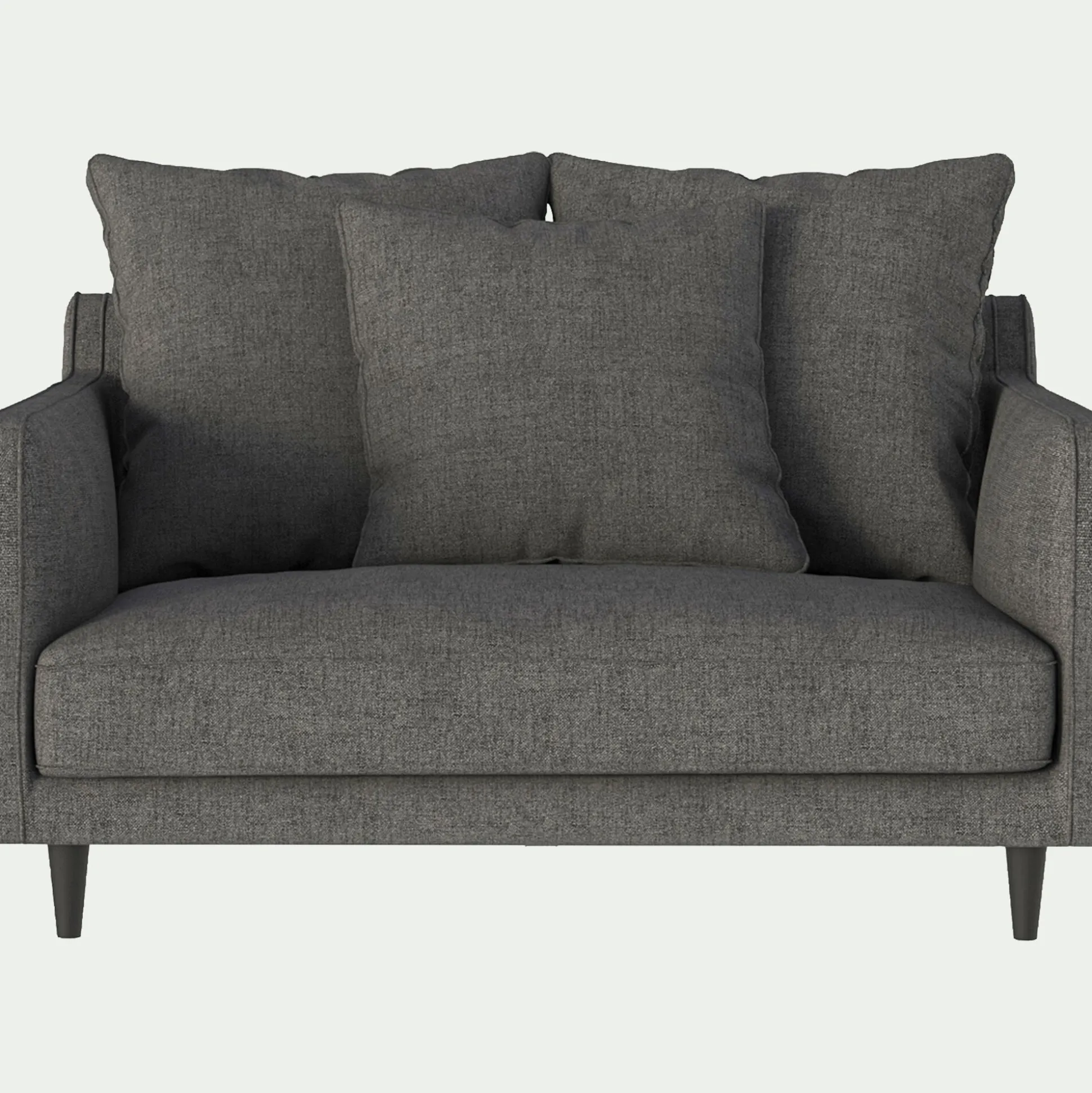 Canapé 1,5 places fixe en tissu - gris restanque
