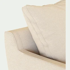 Canapé 4 places fixe en tissu joint - beige roucas