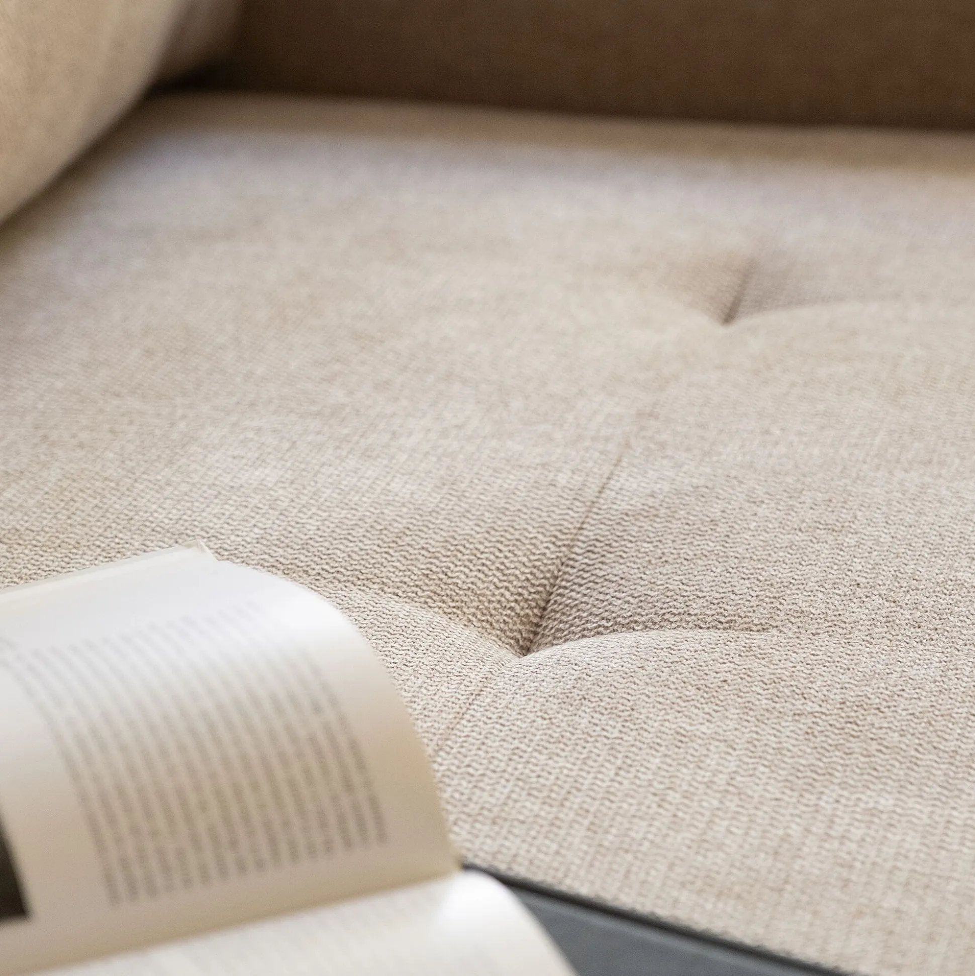 Canapé 2 places fixe en tissu Loft - beige roucas