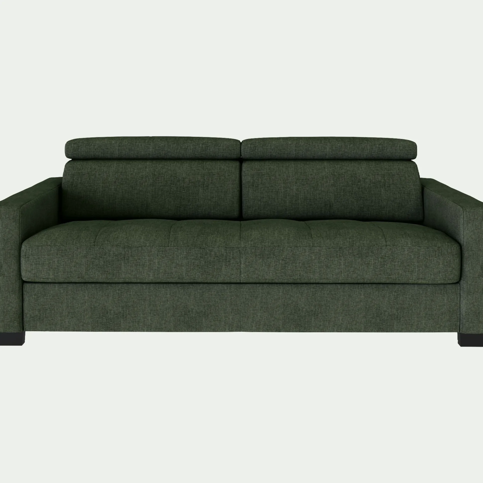 Canapé 3 places fixe en tissu monclar avec accoudoirs 15cm - vert cèdre
