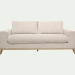 Canapé 3 places fixe en tissu Storm - beige roucas
