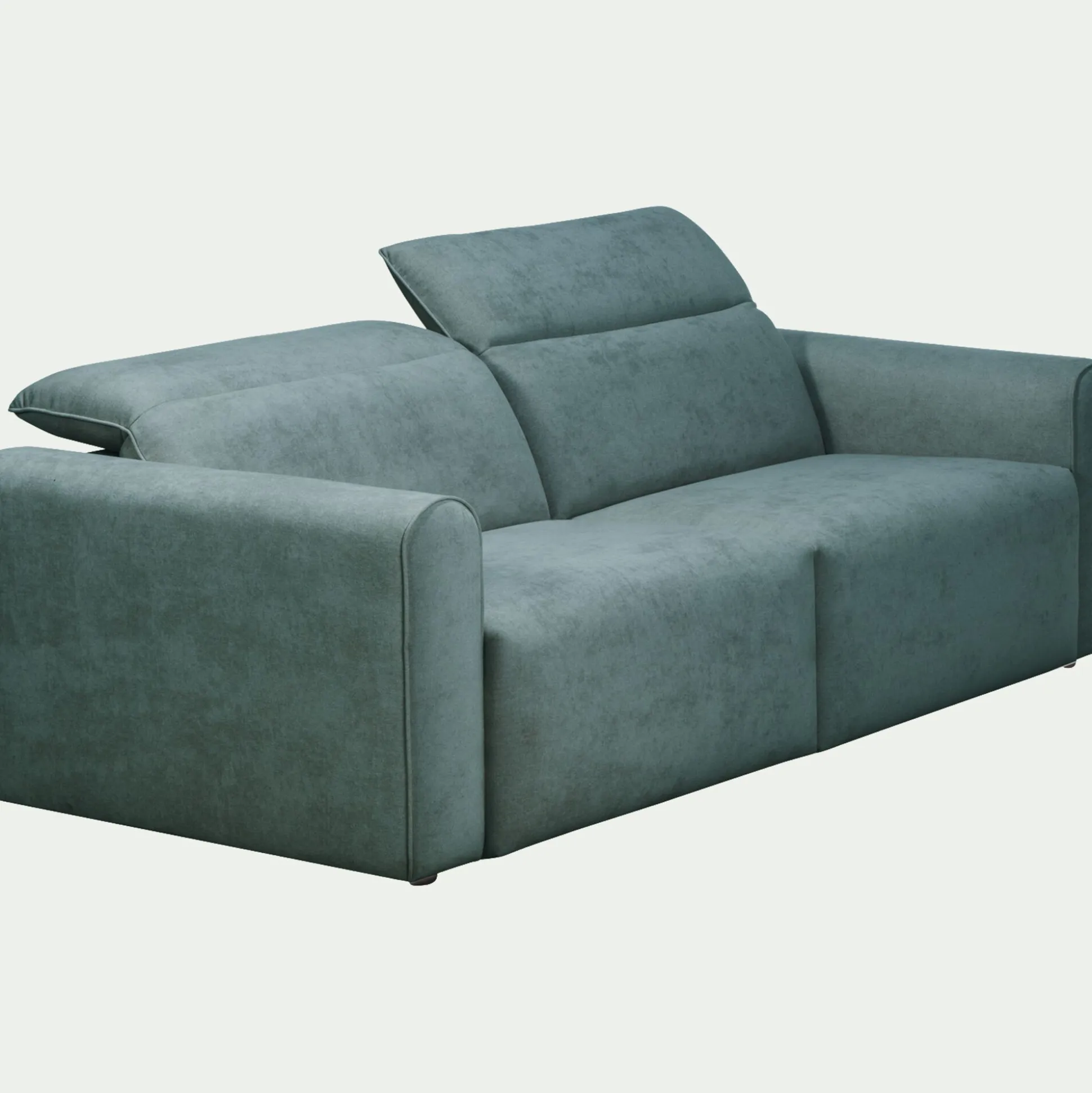 Canapé 3 places relax droit en tissu - bleu niolon