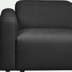 Canapé 5 places relax droit en tissu - gris anthracite