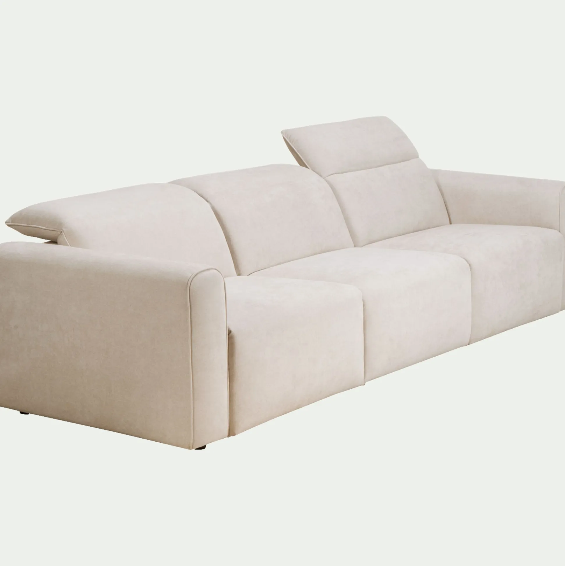Canapé 5 places 2 relax en tissu - beige roucas