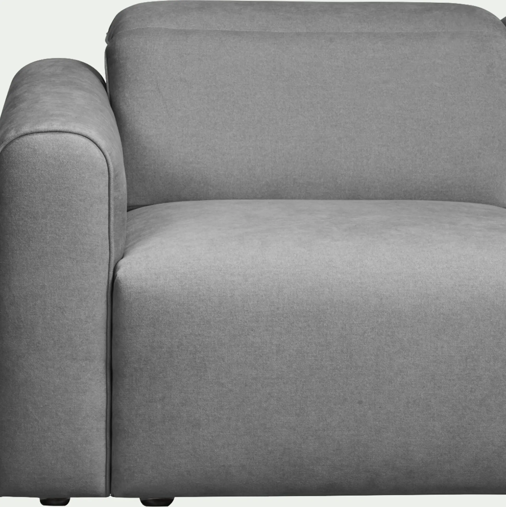 Canapé 5 places 2 relax en tissu - gris moyen