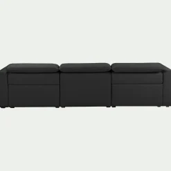 Canapé 5 places 2 relax en tissu - gris anthracite