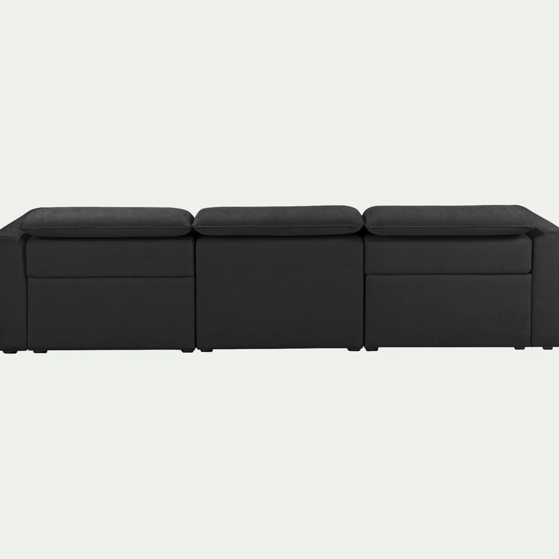 Canapé 5 places 2 relax en tissu - gris anthracite