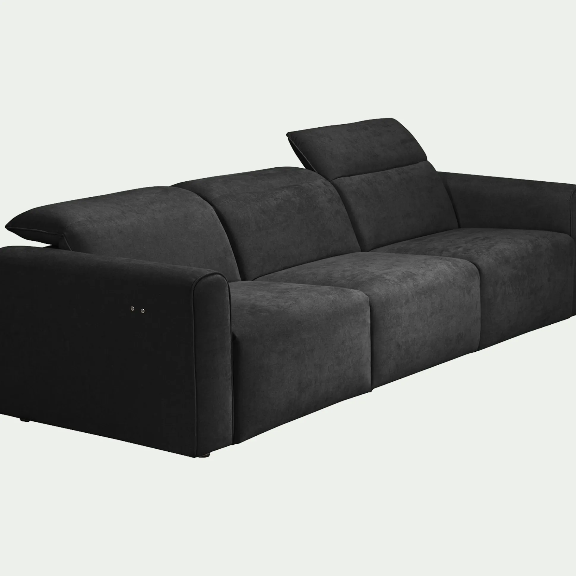 Canapé 5 places 2 relax en tissu - gris anthracite