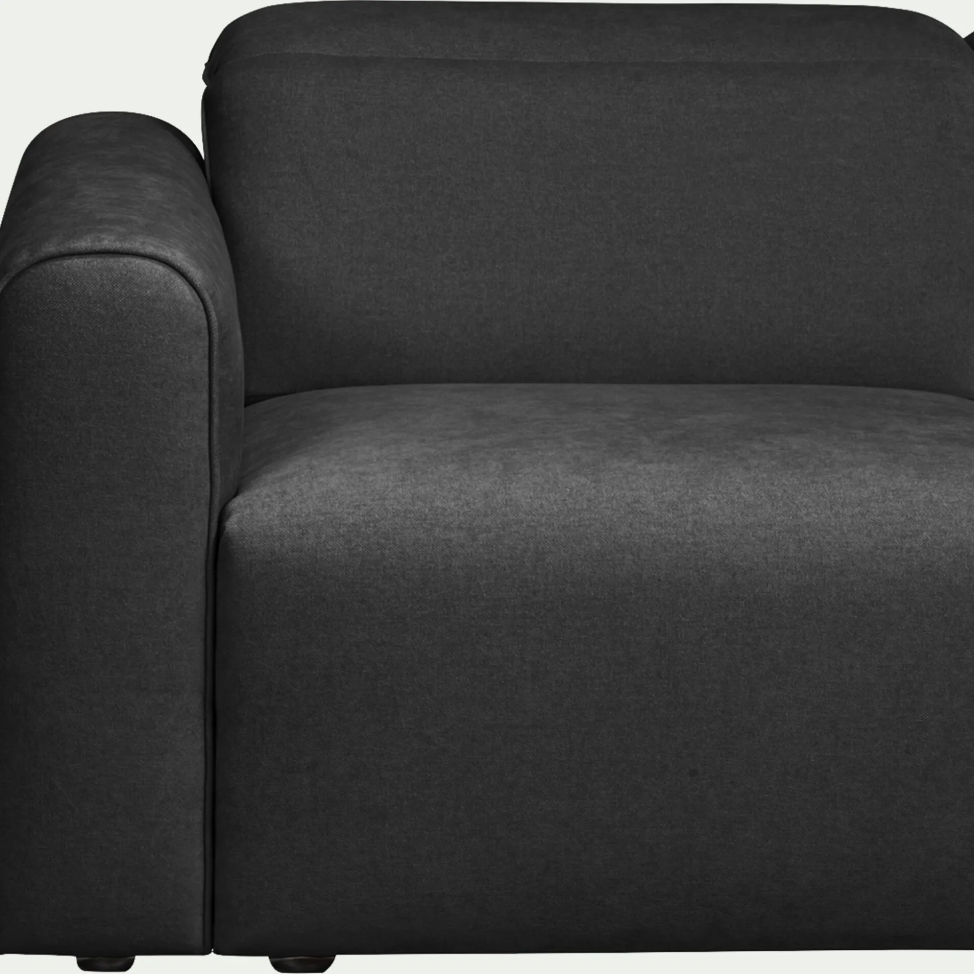 Canapé 5 places 2 relax en tissu - gris anthracite