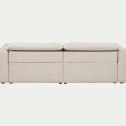 Canapé 3 places relax gauche en tissu - beige roucas