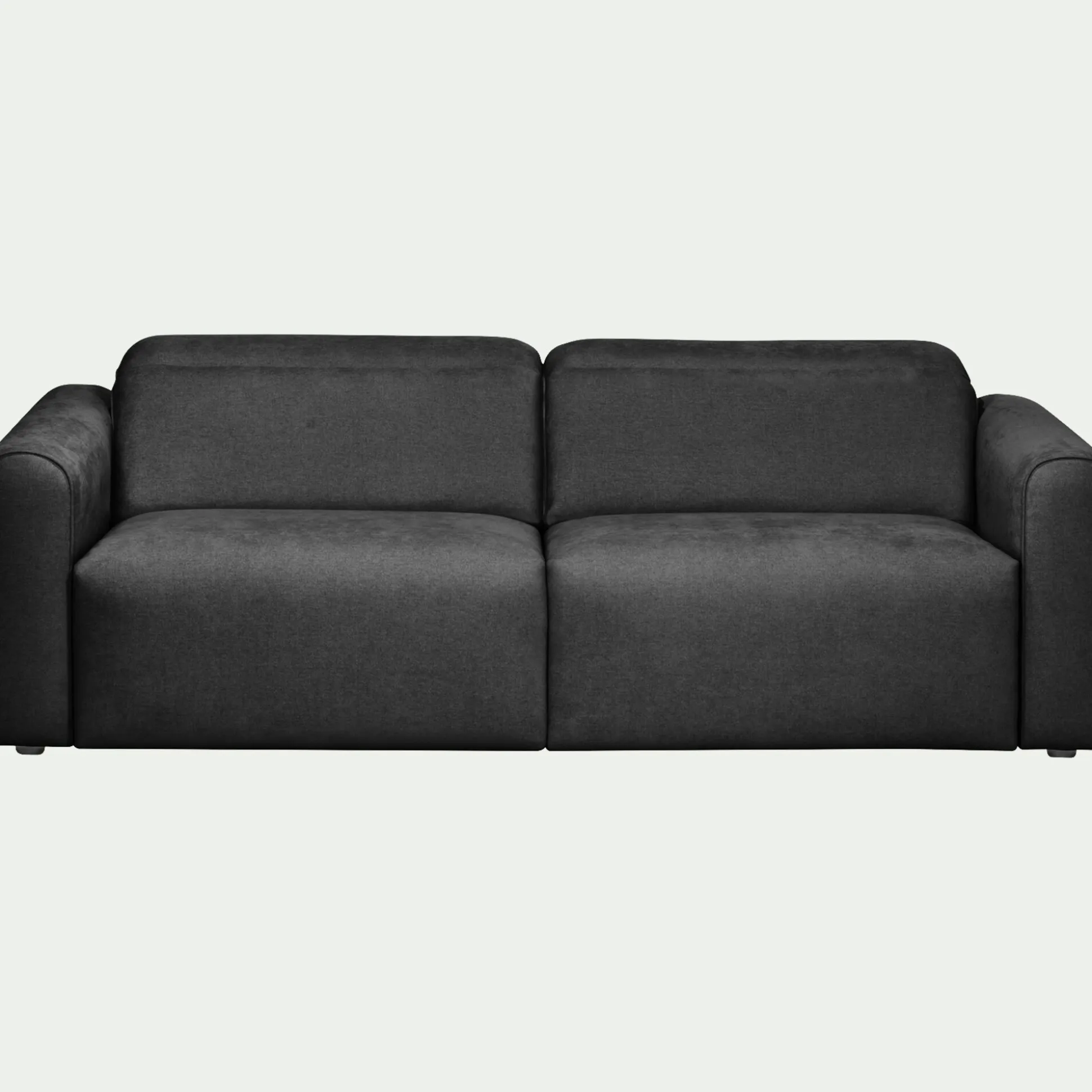 Canapé 3 places relax gauche en tissu - gris anthracite