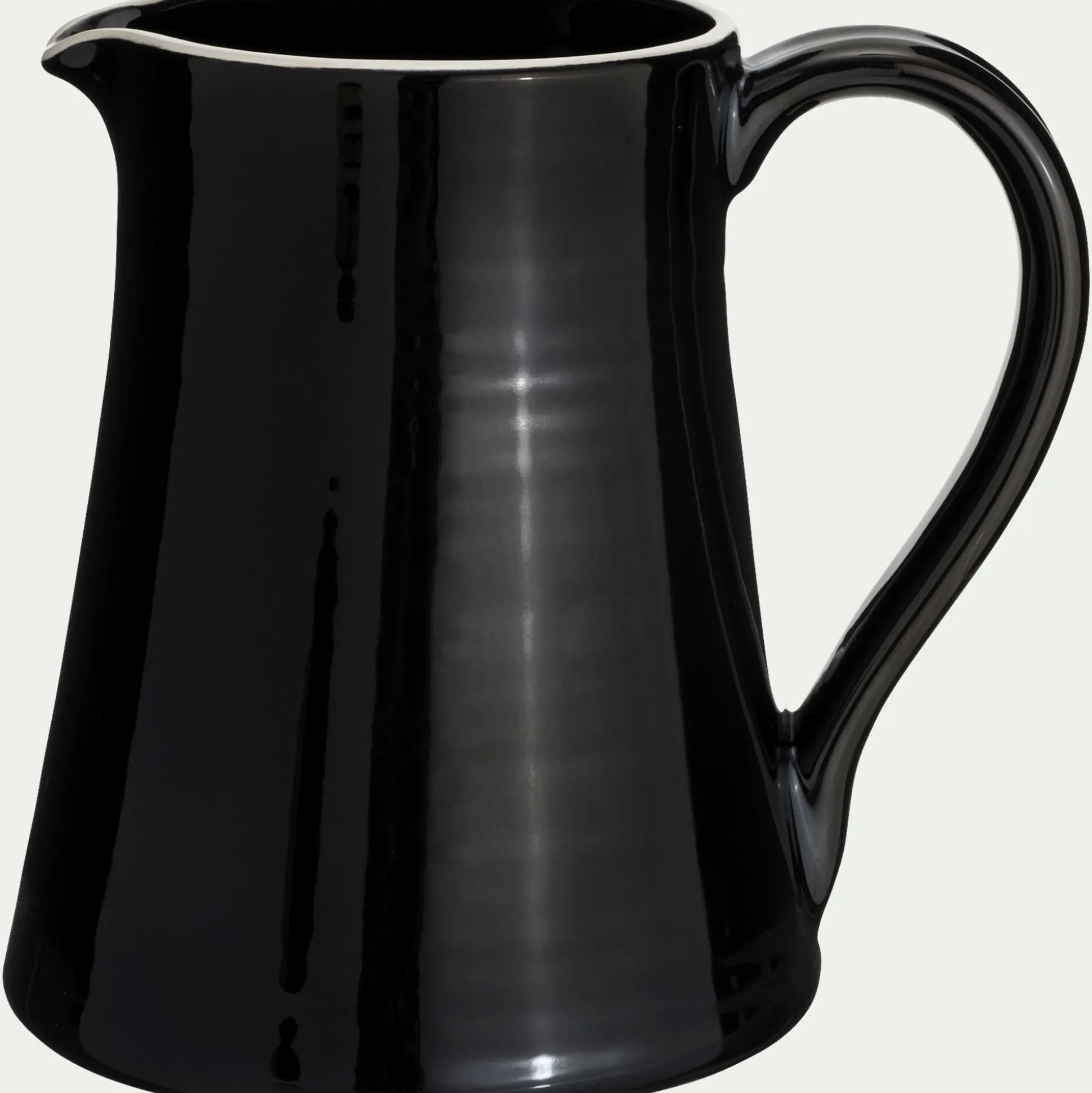 Carafe avec anse en grès 2L - noir