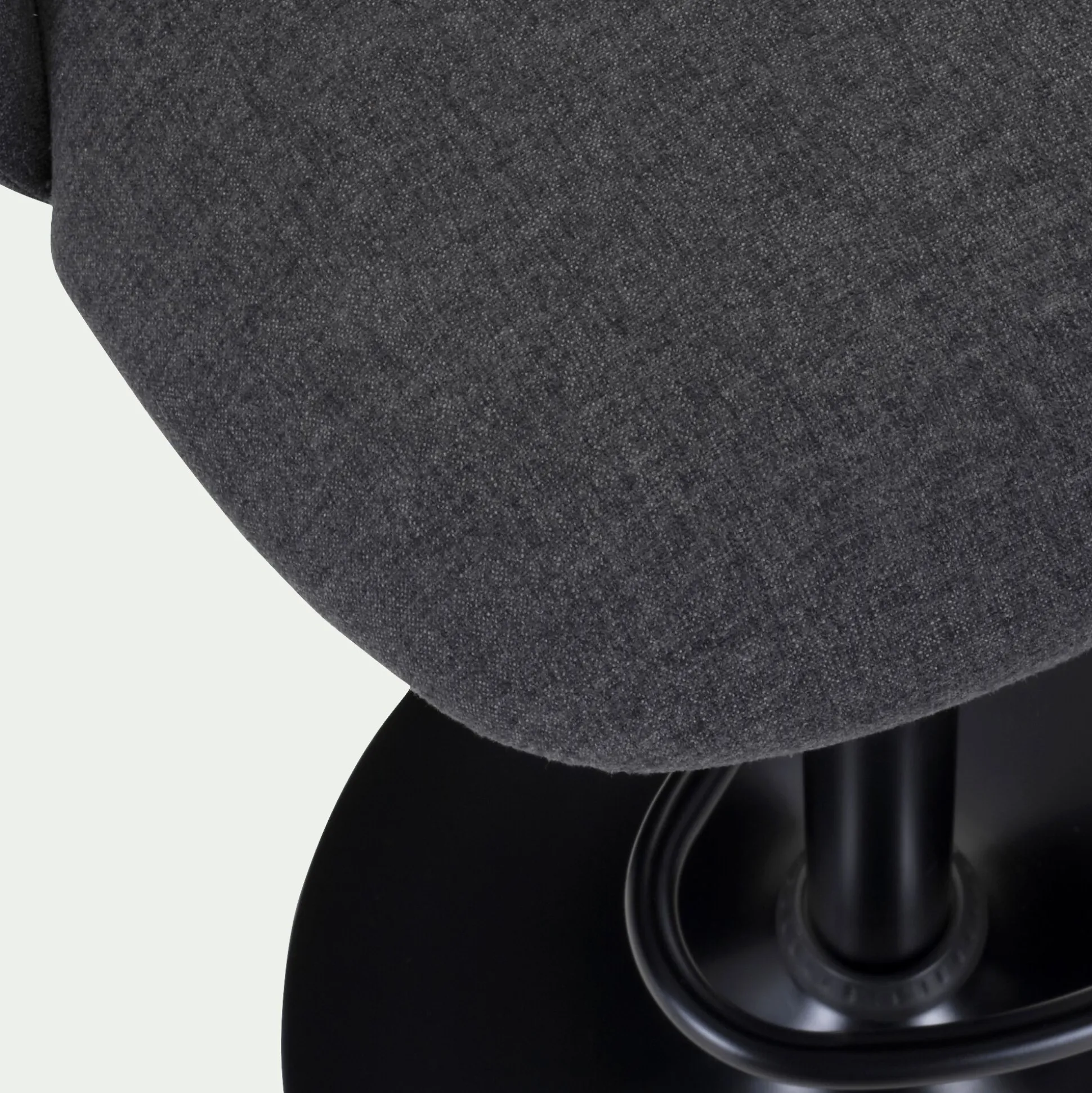 Chaise de bar en acier et tissu H63,5cm - gris