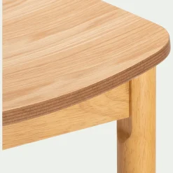 Chaise de bar en chêne et hévéa H105cm - bois clair